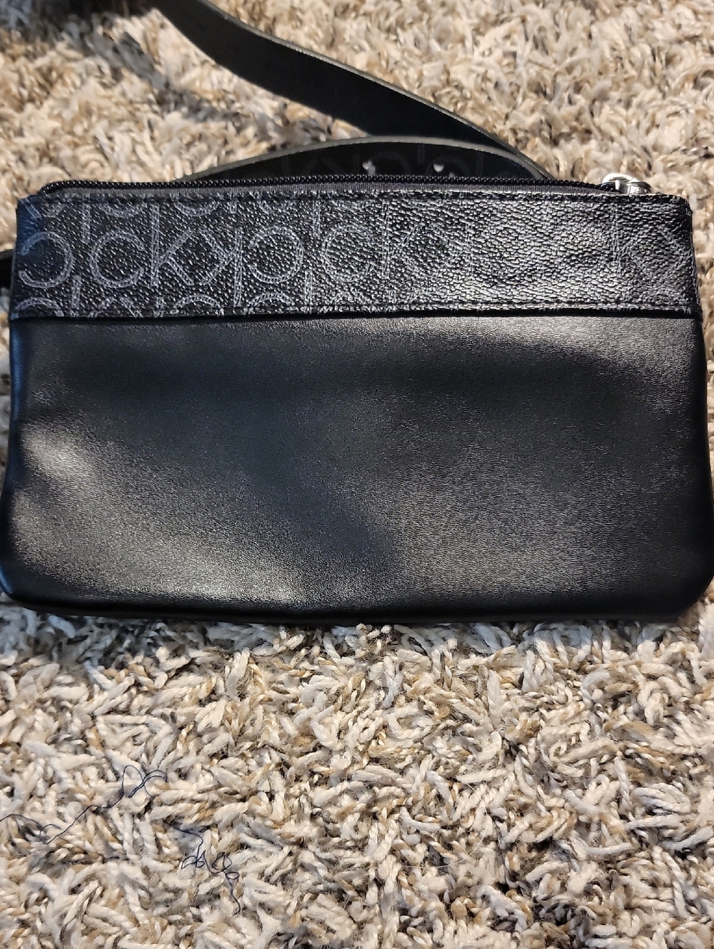Calvin Klein Black Logo Accent Belt Bag